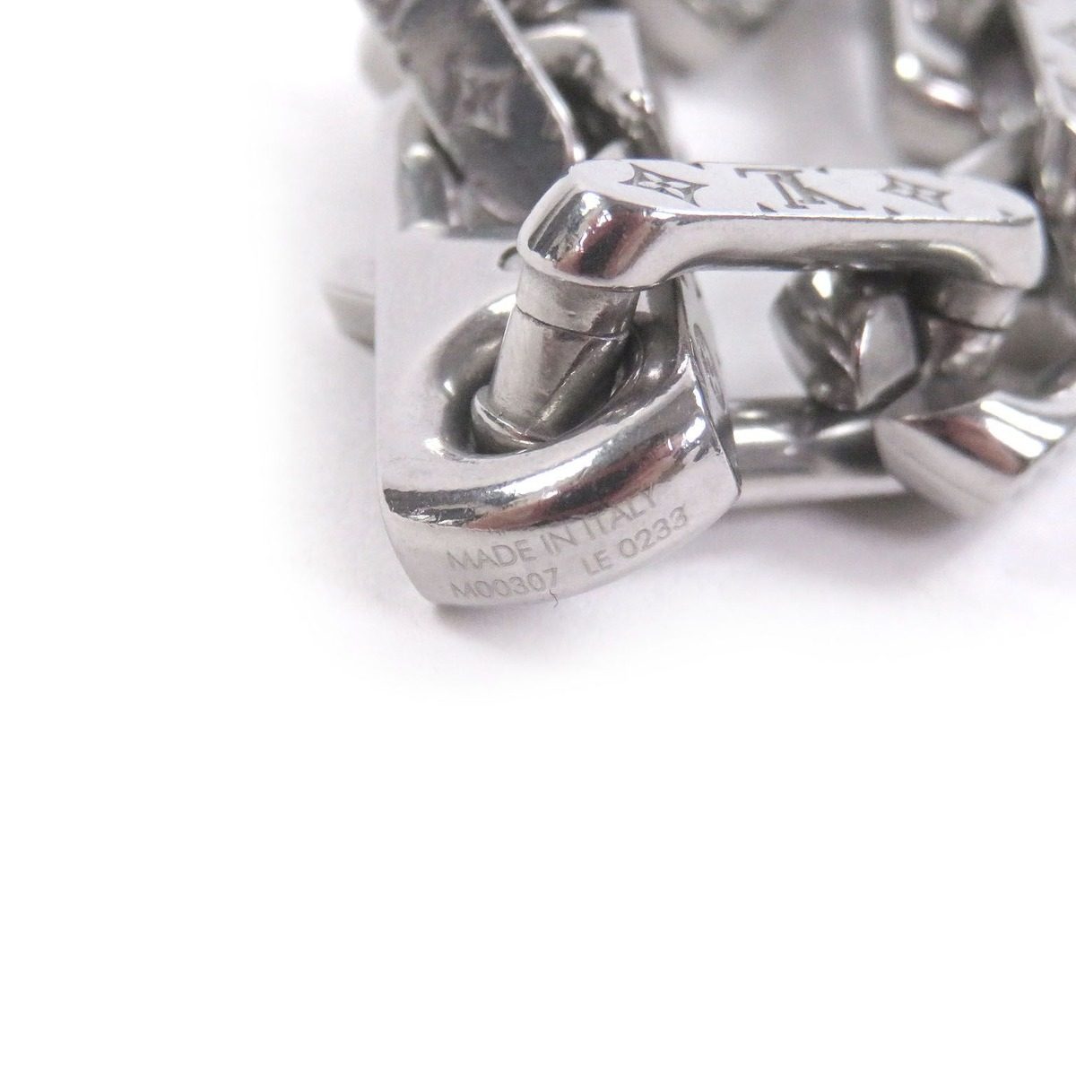 Louis Vuitton Necklace Chain Monogram Collier Silver — view 5