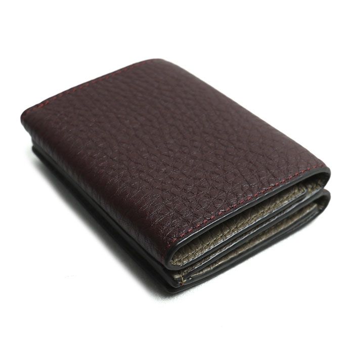 Fendi FF Logo Compact Wallet Trifold Wallet Bordeaux 7m0280 Ladies Preowned