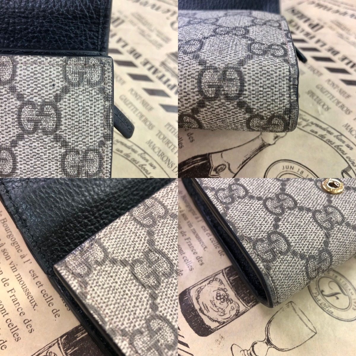 Gucci Bifold Wallet GG Supreme Compact Card Coin — view 11