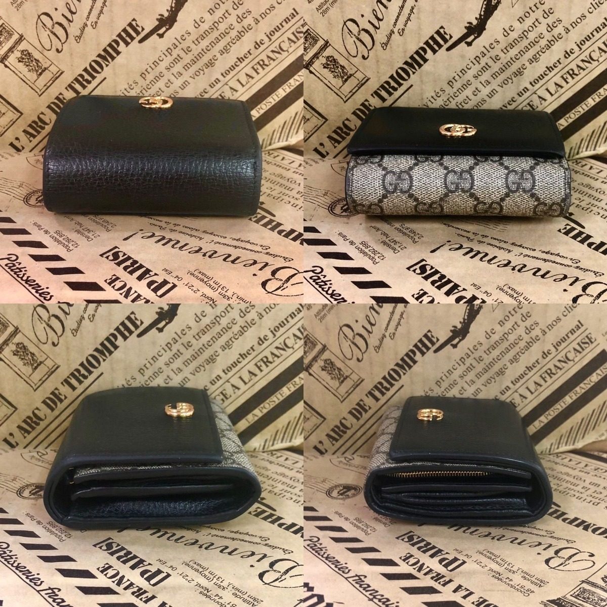 Gucci Bifold Wallet GG Supreme Compact Card Coin — view 5