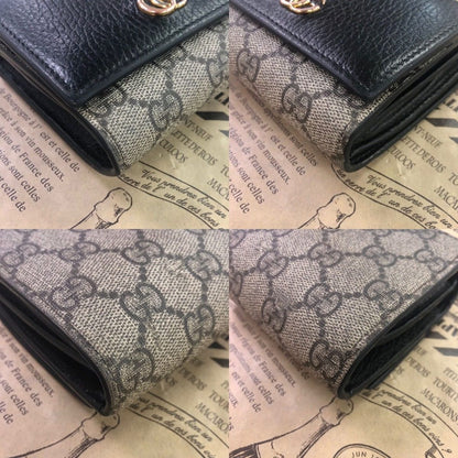 Gucci Bifold Wallet GG Supreme Compact Card Coin — view 7