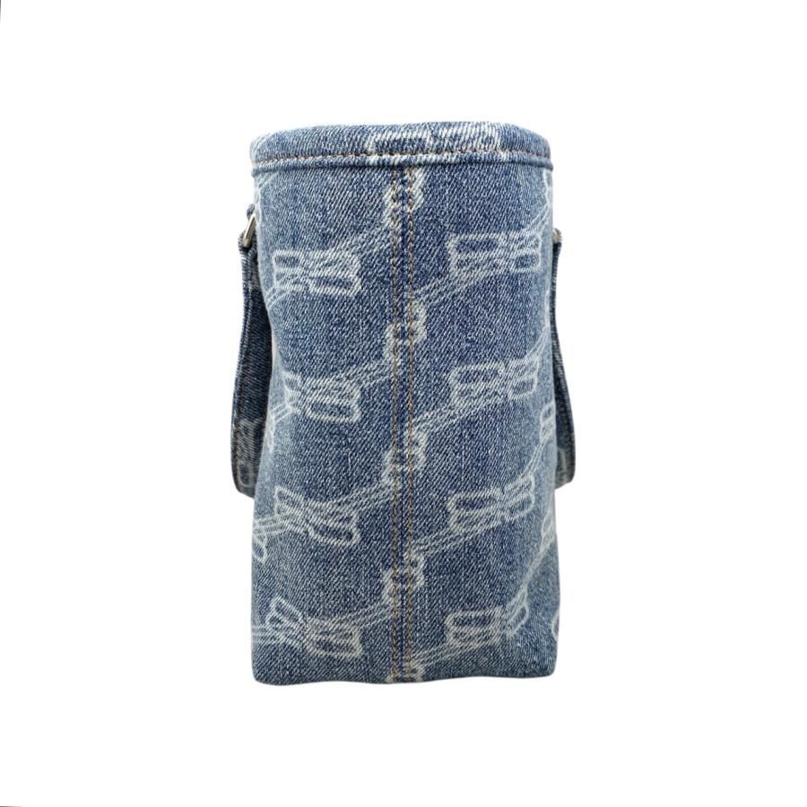 Balenciaga Handbag Shoulder Bag Denim Bag BB monogram Blue Silver