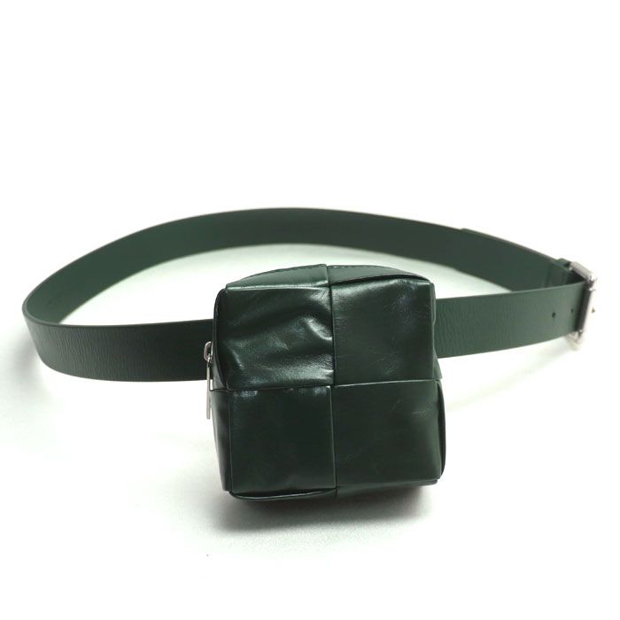 Bottega Veneta Bottega Veneta Intrecciato Leather Belt Bag Waist Bag Dark Green