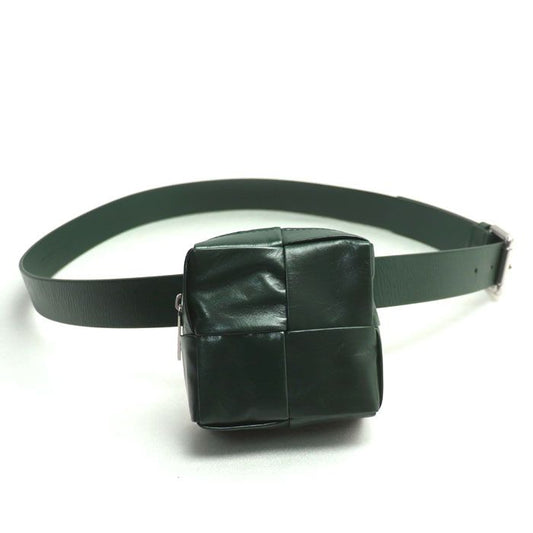 Bottega Veneta Bottega Veneta Intrecciato Leather Belt Bag Waist Bag Dark Green