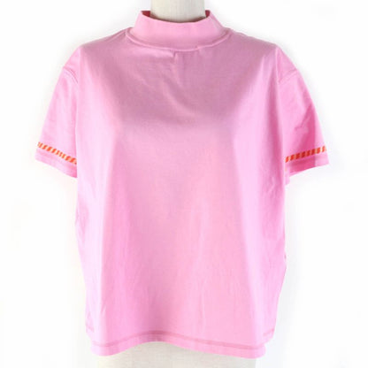 Hermes 23SS 3e4621dl Cartouche Cotton Mock Neck Short Sleeve T-shirt Pink 34