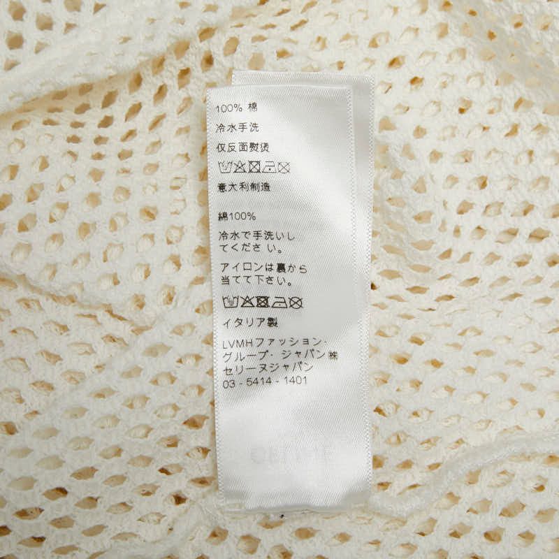 Celine 22SS Logo Mesh T-shirt Oversized Size: L 2x59a950p White Black Cotton