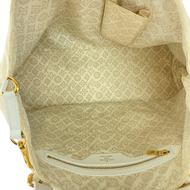 Louis Vuitton Taisienne GM Beige Cream Canvas/leather M95675 Tote Bag Shoulder