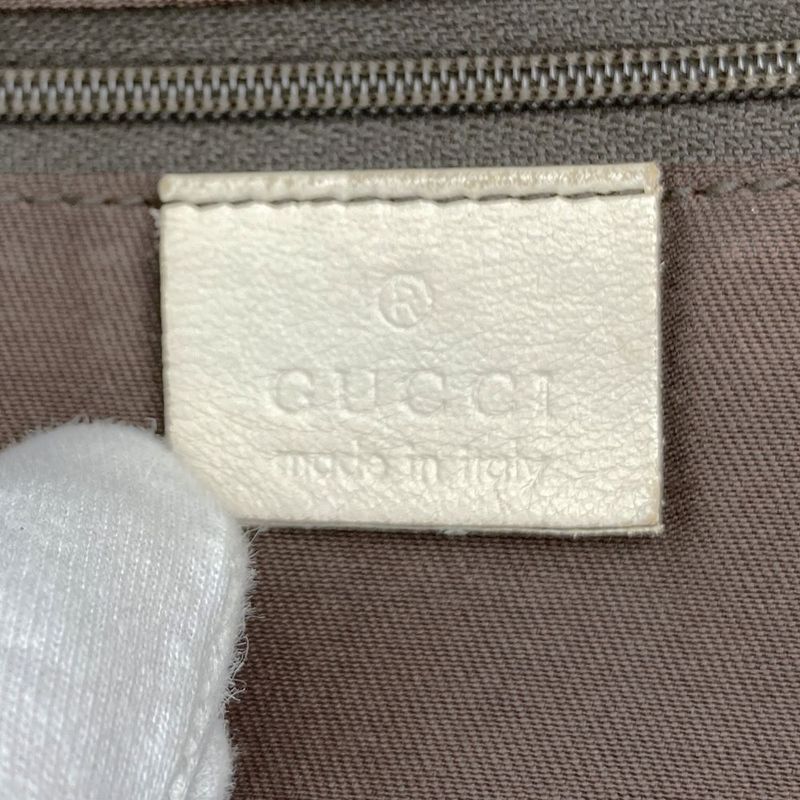 Gucci 204940 Abby Crossbody Shoulder Bag Beige/white GG Canvas/leather Ladies