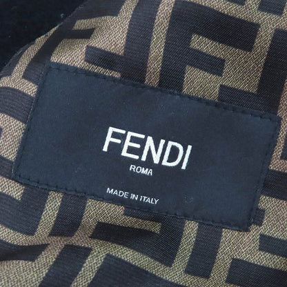 Fendi 2019 Fj0562 100% Cashmere Lining FF Logo And Zucca Pattern Logo Buttons