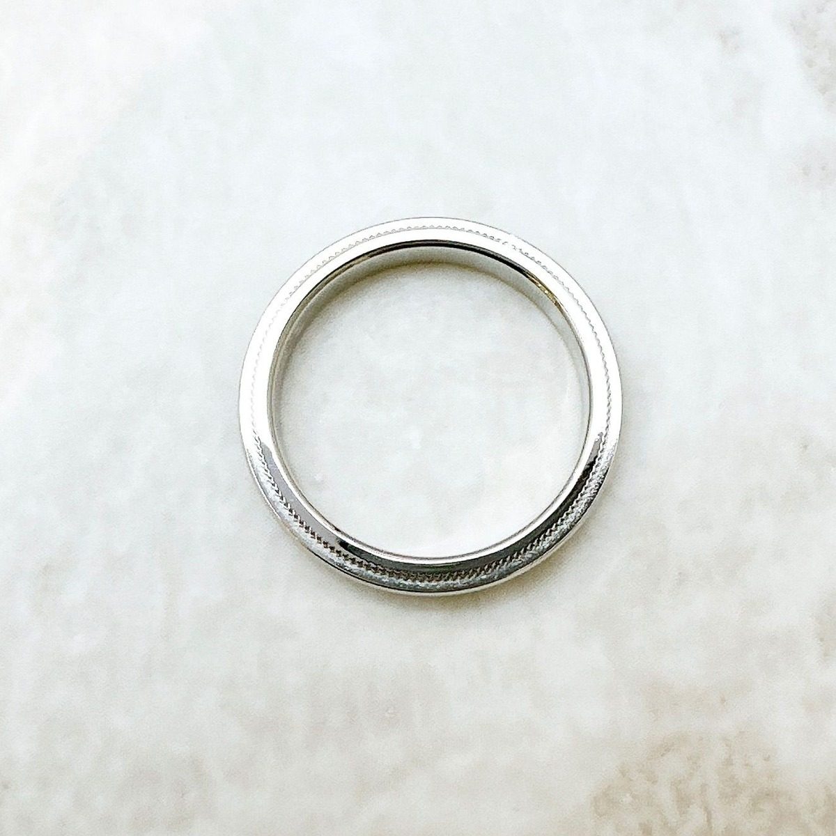 Tiffany & Co Milgrain Platinum Ring — view 6