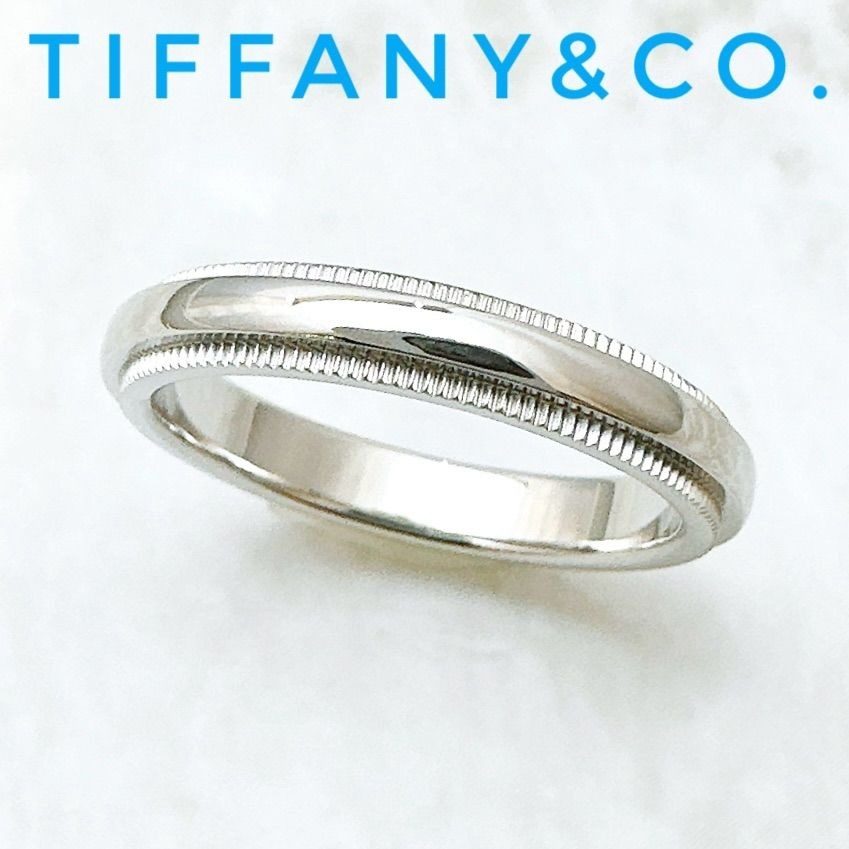 Tiffany & Co Milgrain Platinum Ring