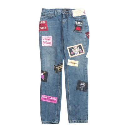 Dolce & Gabbana Denim Pants 36 Santa Sicily Patch Indigo