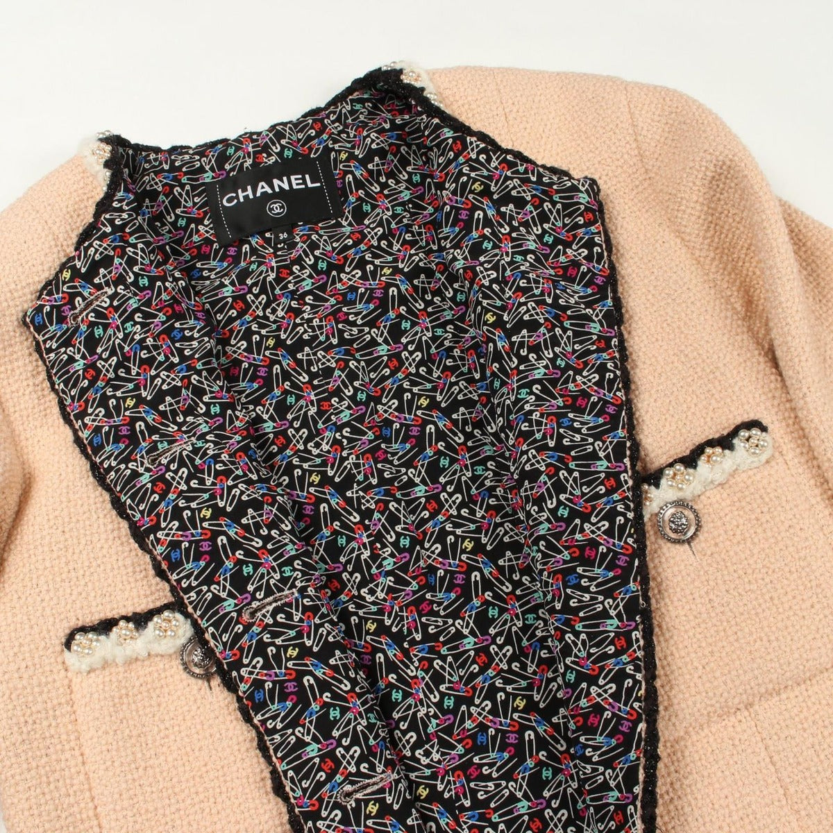 Chanel Colorless Jacket Tweed Wool — view 10