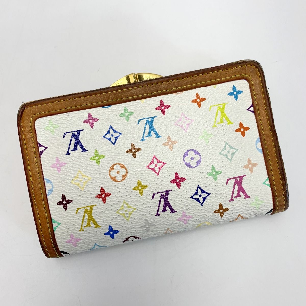 Louis Vuitton Monogram Multicolor Portomone Viennese M92987 Bronze Fold
