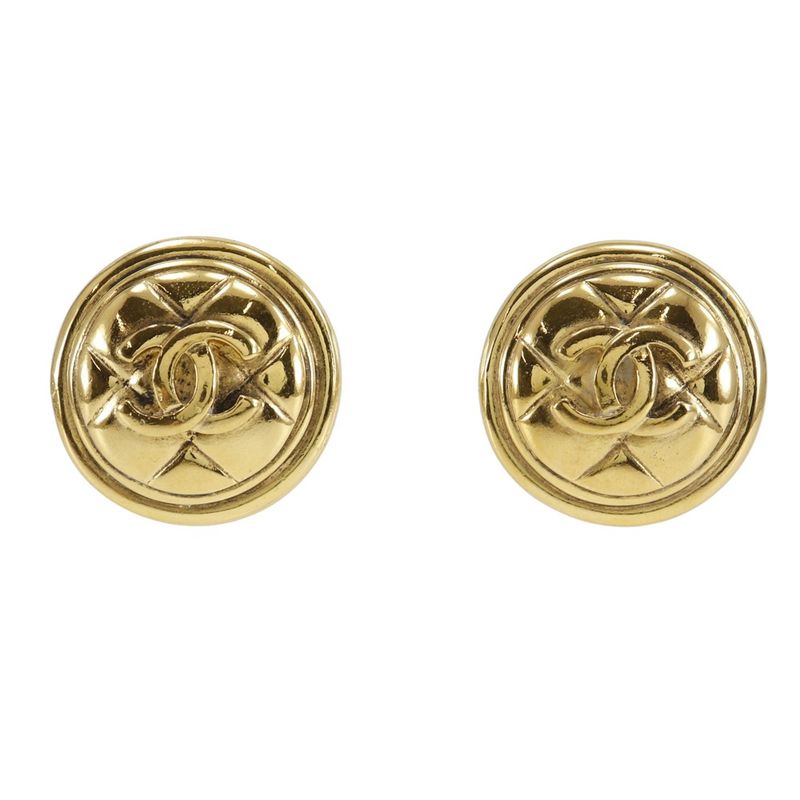 Chanel Matelasse Gold Plated Ladies 31.5g Earrings