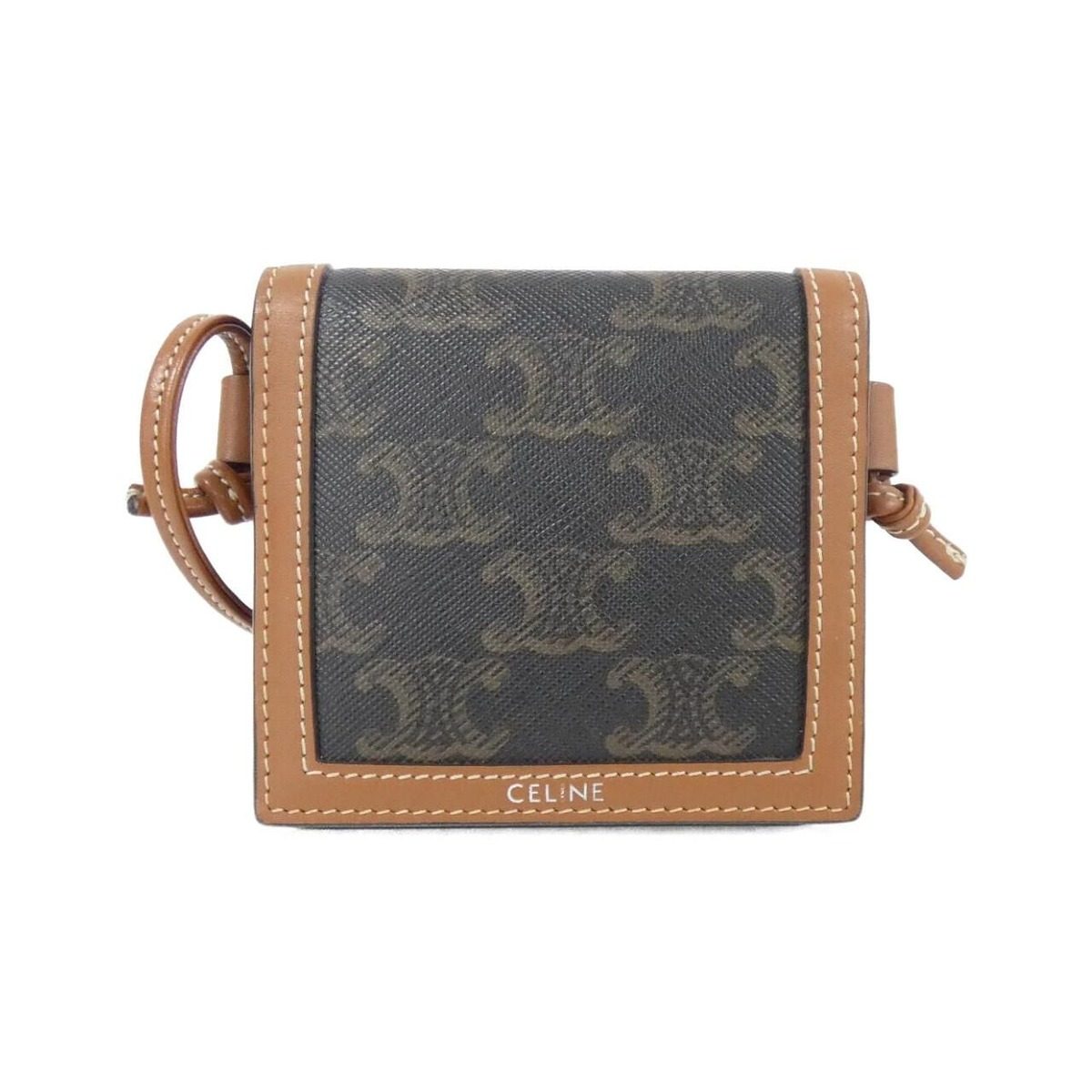 Celine Shoulder Wallet Tan