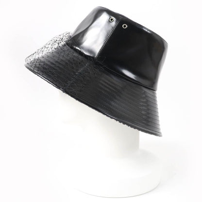 Christian DIOR 95tdd924g135 Oblique Bucket Hat With Veil Tulle Black 59 Made In