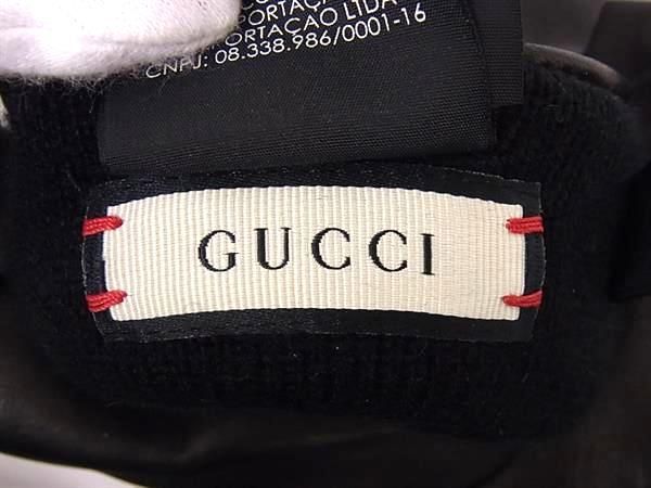 Gucci GG Marmont Lambskin Gloves Size 7 1/2 Women's Black Aw1911