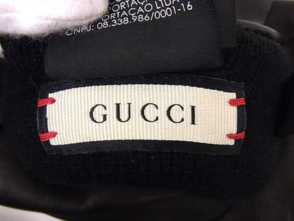 Gucci GG Marmont Lambskin Gloves Size 7 1/2 Women's Black Aw1911