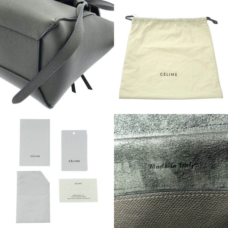 Celine - Micro BELT BAG 2way Shoulder Micro Belt Handbag - Gray - Women