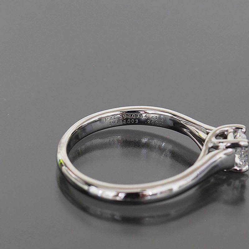 Tiffany & Co Lucida Diamond 0.26 CT Ring Pt950 Appraisal Box No 6 E0959