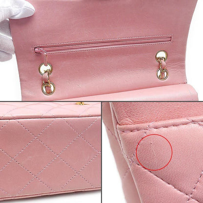 Chanel Matelasse 25 Chain Shoulder Bag In Lambskin Pink