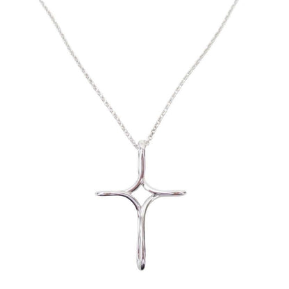 Tiffany & Co Open Cross Necklace Pendant Infinity Silver