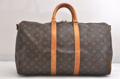Louis Vuitton Monogram Keepall Bandouliere 45 M41418 Boston Bag 3232n