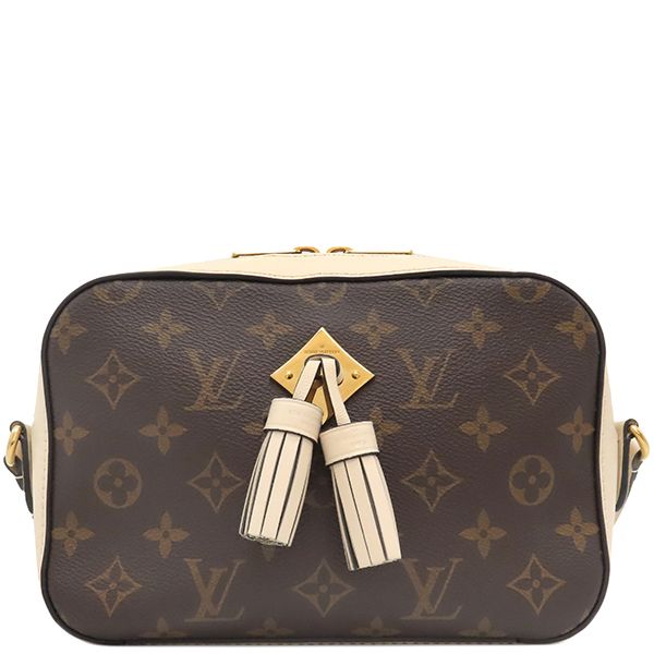 Louis Vuitton Shoulder Bag Saintonge Monogram Canvas Leather Clesme Gold