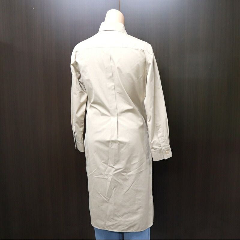 Hermes Long Coat Beige with Solder Mark Sta 38 — view 2