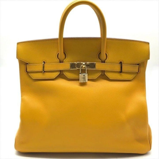 Hermes Birkin 30 Courchevel Hand Bag Yellow
