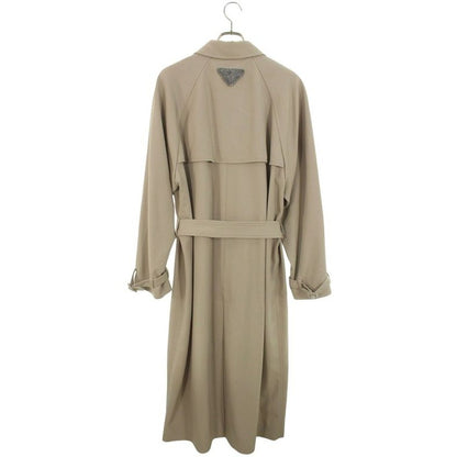 Prada Sgc 473 Wool Trench Coat with Belted Triangle Felt Patch 46 — view 2