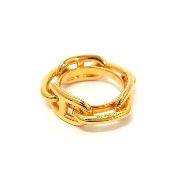 Hermes Chaine D'ancre Lucade Legato Scarf Ring Closure Gold — view 2