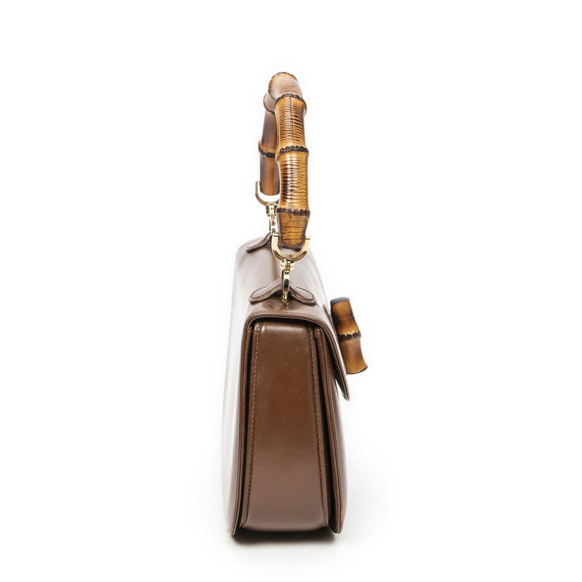 Gucci Vintage Flap Top Handle Beige Calfskin Leather — view 4
