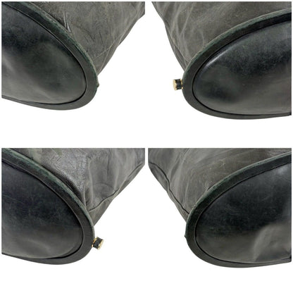 Bottega Veneta Foldable Tote Leather Intrecciato Gray Black Eco — view 8