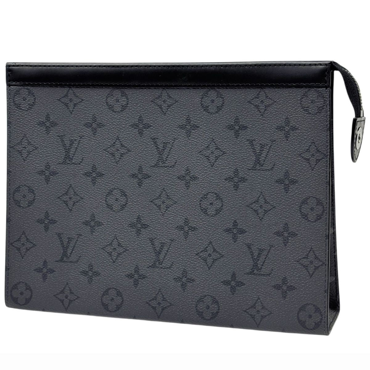 Louis Vuitton Pochette Voyage Clutch Monogram Eclipse Gray Black