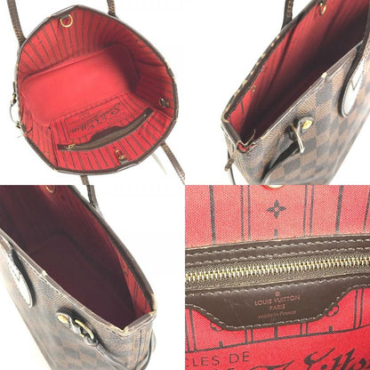 Louis Vuitton Handbag Neverfull PM N40600 Damier Canvas Ebène Brown