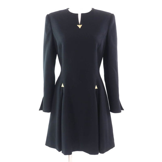 Mademoiselle DIOR Mademoiselle DIOR Vintage 100% Wool Flared Silhouette Long