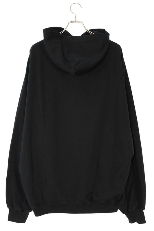 Balenciaga 729361 Tnvl2 Destroyed Logo Print Damaged Hoodie Men's S