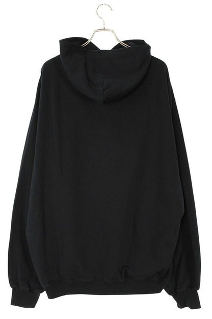 Balenciaga 729361 Tnvl2 Destroyed Logo Print Damaged Hoodie Men's S