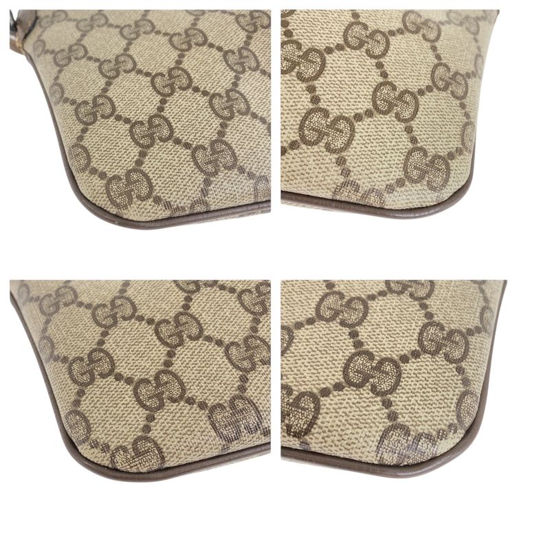Gucci Old Gucci Beige GG Supreme Canvas 904 02 047 Shoulder Bag Pochette Women