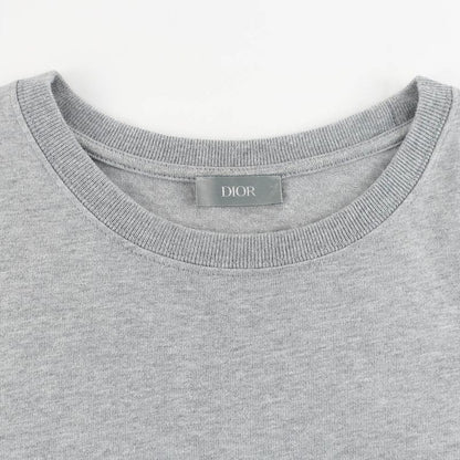 Christian Dior CD Icon T-shirt 943j605f0554 Gray Crew Neck Embroidery