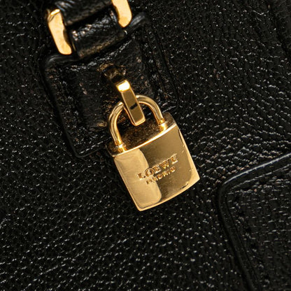 Loewe Anagram Amasona Micro Mini Handbag Shoulder Bag 2WAY Black Leather Women