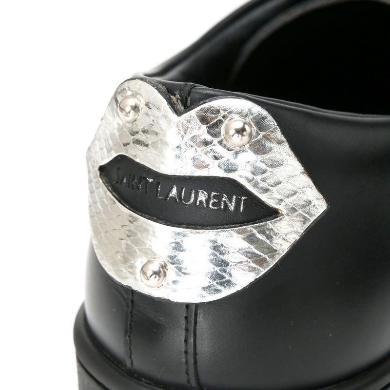 Saint Laurent Paris Sneakers Size 37 Low Cut Rip Patch Leather Shoes 20250722