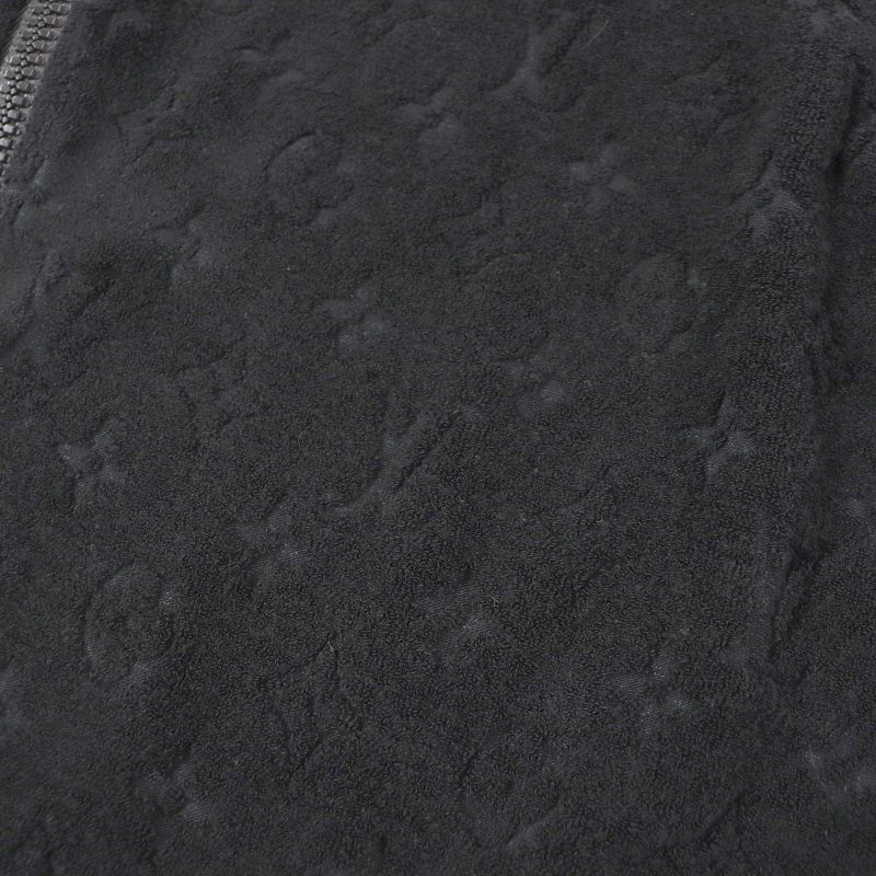 Louis Vuitton 2023 Hpy41w Monogram Pile Zip Hoodie Black 5l/rare Size With Box