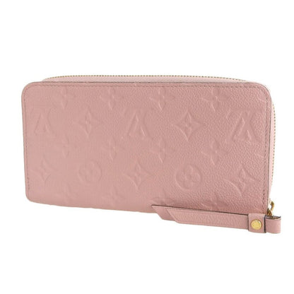 Louis Vuitton Monogram Empreinte Leather Zippy Long Wallet Rose Poudre Pink