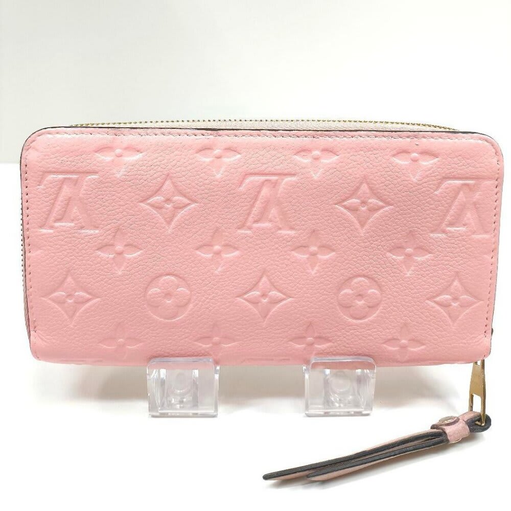 Louis Vuitton Monogram Empreinte Leather Zippy Long Wallet Rose Poudre Pink