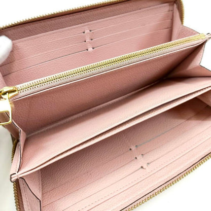 Louis Vuitton Monogram Empreinte Leather Zippy Long Wallet Rose Poudre Pink