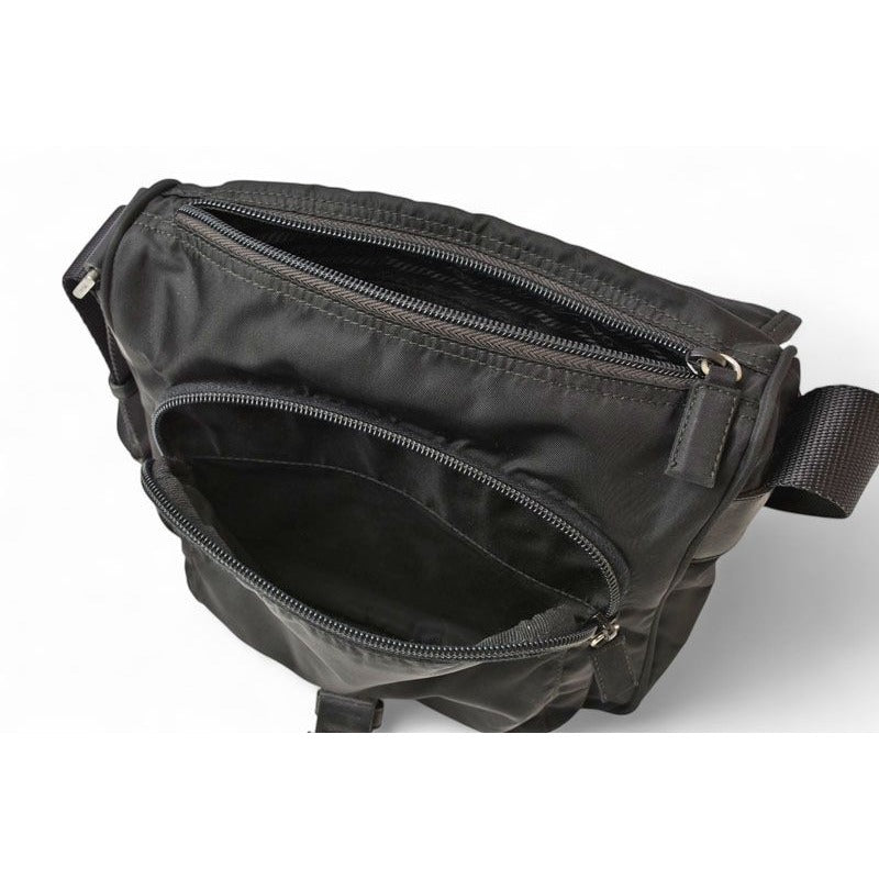 Prada Shoulder Bag Crossbody Nylon Black Bt0173 — view 12