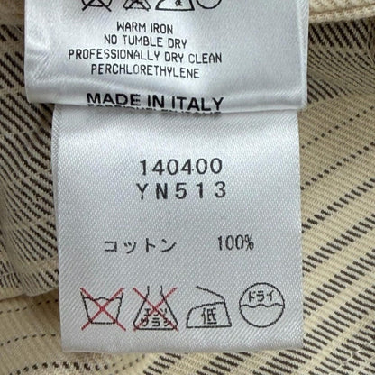 Saint Laurent Yves Rive Gauche Vintage Cotton Era Striped Pattern Logo Button — view 10